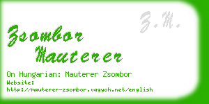 zsombor mauterer business card